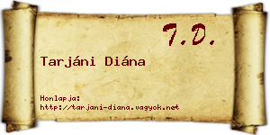 Tarjáni Diána névjegykártya